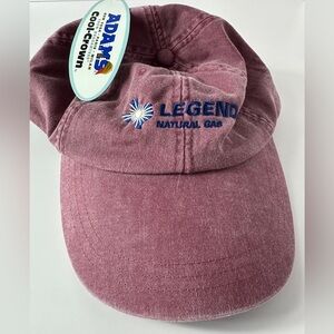 NWT Adams Legend Natural Gas Hat Cap Maroon Oil Promo Cool-Crown Strapback